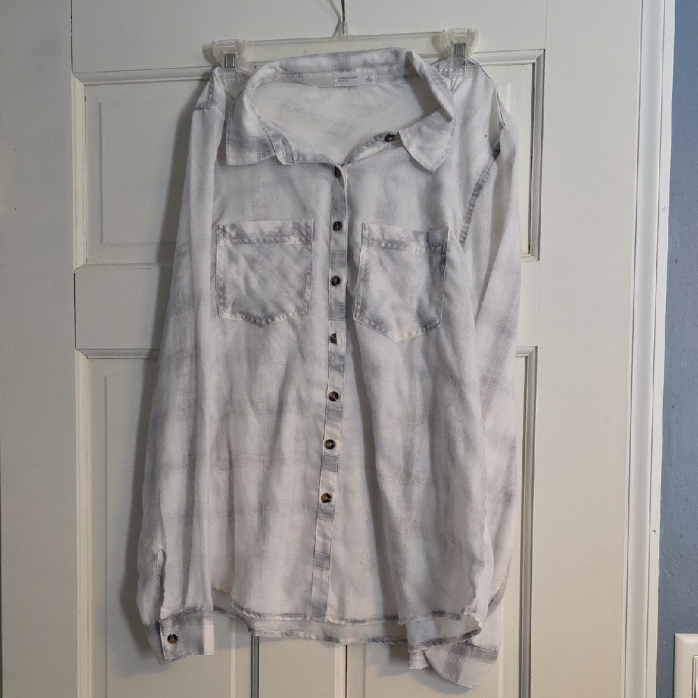 Casual White Button-Up Shirt
